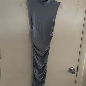 Elegant Gray Sleeveless Dress
